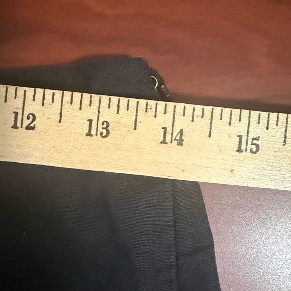 LOFT Black Linen White Embroidered A-Line Flair Fully Lined Midi Skirt Sz 2 EUC - Picture 7 of 11